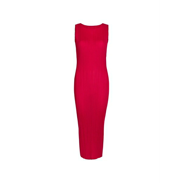 プリーツ プリーズ イッセイ ミヤケ レディース ワンピース トップス Sleeveless midi dress Pink｜asty
