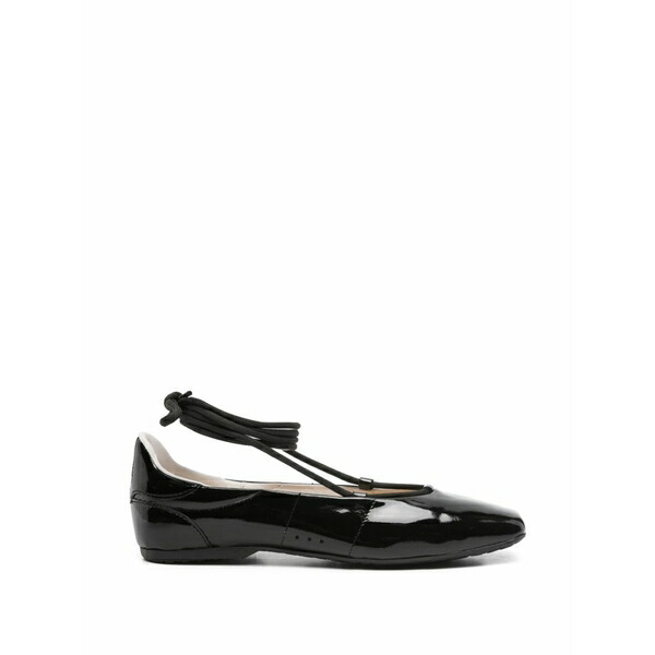 パトリツィア ペペ レディース サンダル シューズ Ankle-tie ballet flats Black｜asty