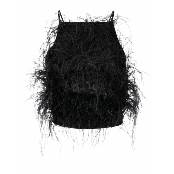 カルトガイア レディース シャツ トップス Joey ostrich feather blouse Black|asty