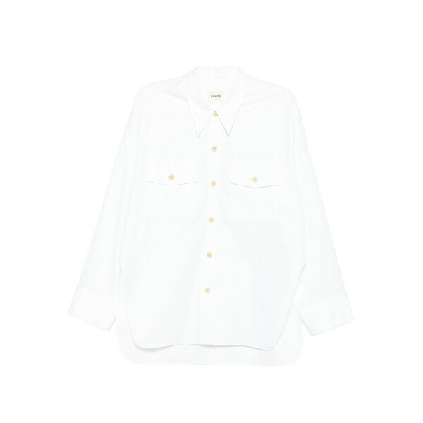カイト レディース シャツ トップス Pocket shirt White|asty