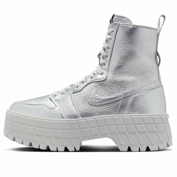 Air Jordan ジョーダン レディース スニーカー Metallic Silver/Metallic Silver/Neutral Grey 【(WMNS) Air Jordan 1 High Brooklyn 'Metallic Silver' FJ5737-002】 サイズ US_7.5(24.5cm)｜asty