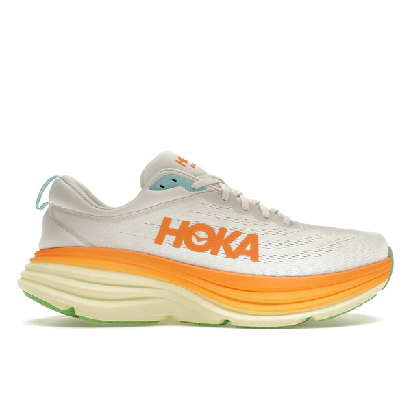 Hoka One One ホカオネオネ メンズ スニーカー 【Hoka One One Bondi 8 Blanc De Blanc Solar】 サイズ US_12(30.0cm) Blanc De Blanc/Solar|asty