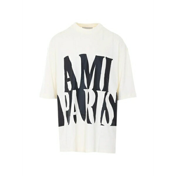 アミ レディース Tシャツ トップス Logo-print t-shirt Neutrals|asty