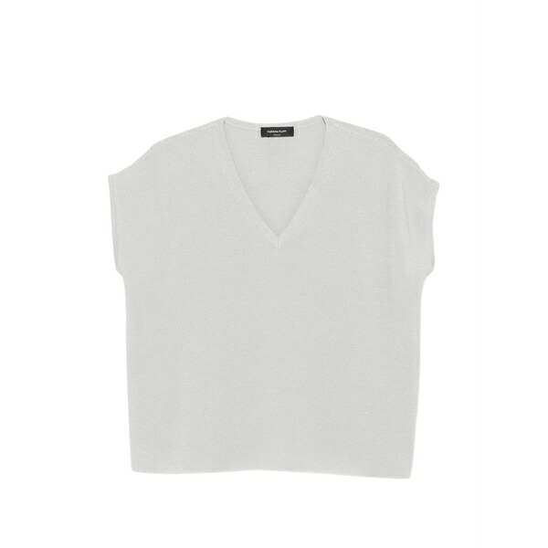 ファビアナ フィリッピ レディース Tシャツ トップス V-neck t-shirt Grey|asty