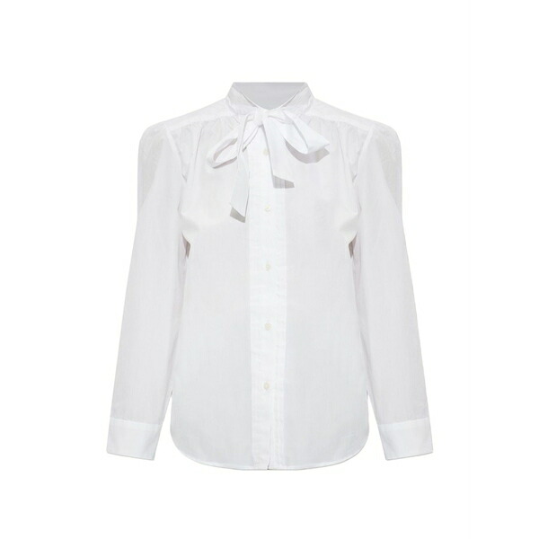 アールサーティーン レディース シャツ トップス Tie-detail long-sleeve shirt White｜asty 139,900円