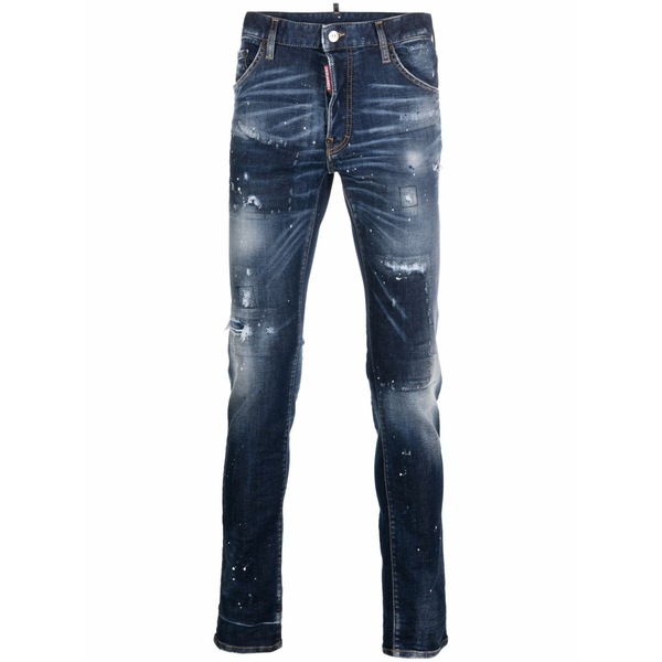 ディースクエアード メンズ デニムパンツ ボトムス Mid-rise skinny jeans Blue|asty