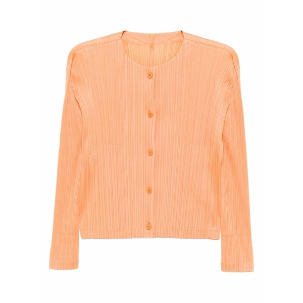 プリーツ プリーズ イッセイ ミヤケ レディース シャツ トップス Mc august pleated shirt Orange｜asty 82,390円