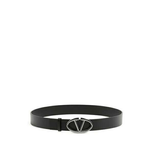 ヴァレンティノ ガラヴァーニ メンズ ベルト アクセサリー Vlogo the bold edition belt in calfskin Black｜asty