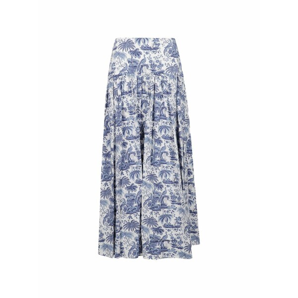 ステゥド レディース スカート ボトムス Procida toile-print gathered skirt Blue｜asty