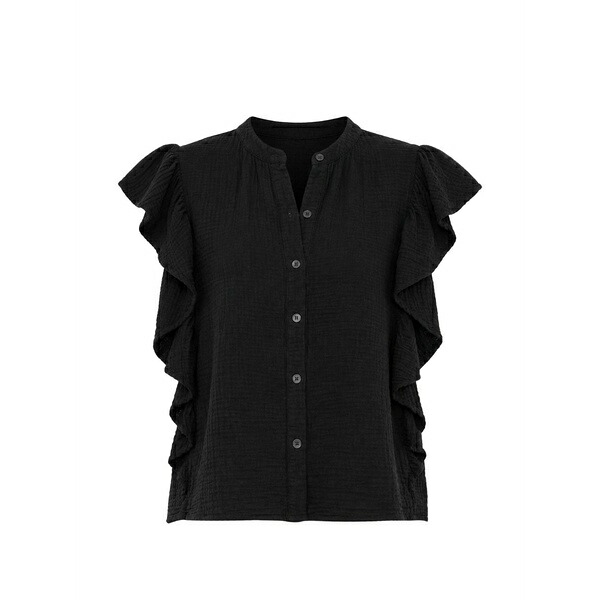 キセレナ レディース シャツ トップス Ashlyn ruffled blouse Black|asty