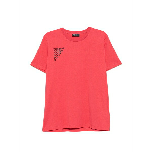 ドンダップ メンズ Tシャツ トップス Logo-print t-shirt Red｜asty