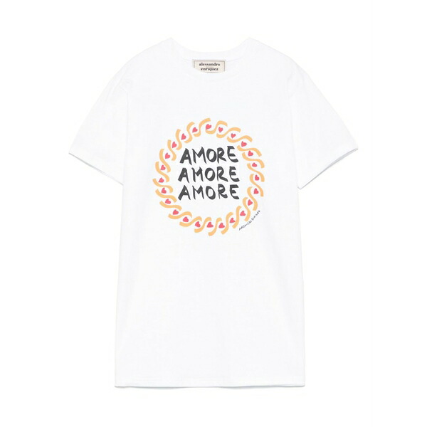 アレッサンドロエンリケス レディース Tシャツ トップス Printed t-shirt White|asty