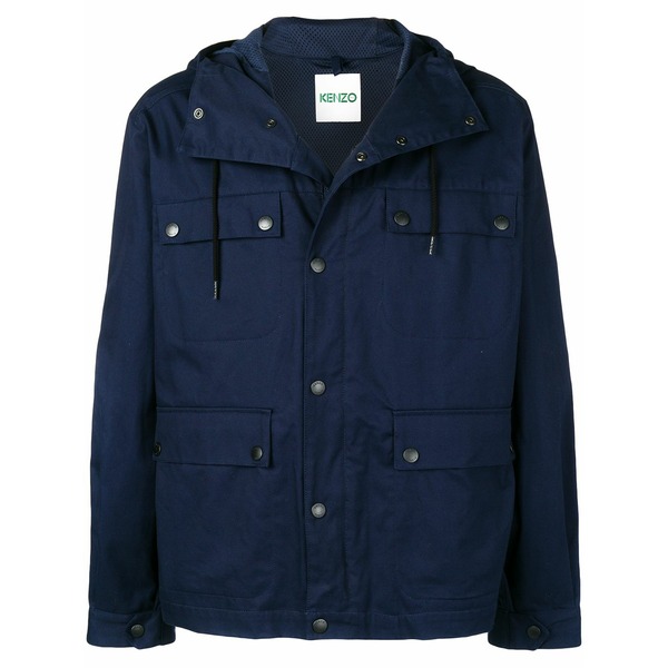 ケンゾー メンズ ジャケット＆ブルゾン アウター Multi-pocket jacket Blue｜asty