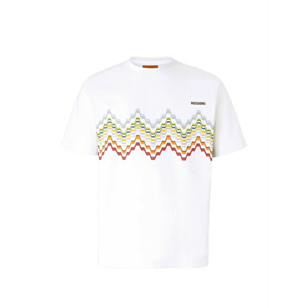 ミッソーニ メンズ シャツ トップス Zigzag-print t-shirt White｜asty