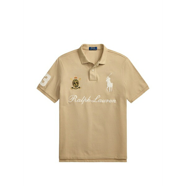 ラルフローレン メンズ ポロシャツ トップス Big pony logo-embroidered polo shirt Neutrals｜asty