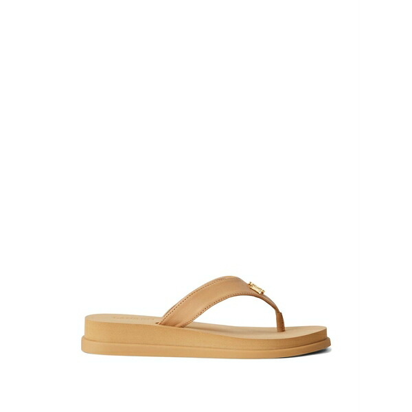 ラルフローレン レディース サンダル シューズ Logo-detail flat sandals Neutrals|asty
