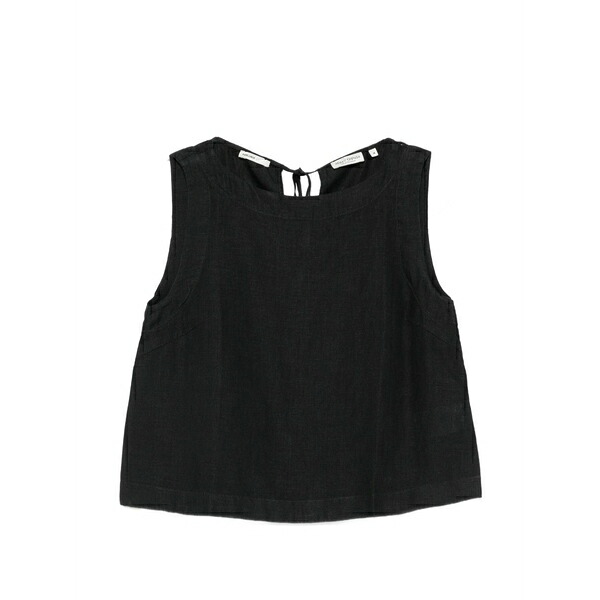 マルコポーロ レディース シャツ トップス Tie-fastening sleeveless top Black｜asty