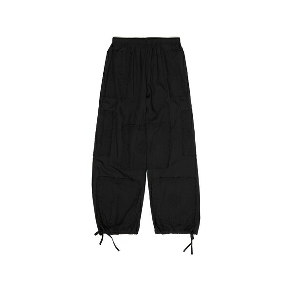ビンバ イ ローラ レディース カジュアルパンツ ボトムス Embroidered-patchwork drawstring trousers Black|asty