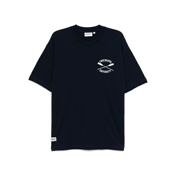 チョコレート メンズ Tシャツ トップス Graphic-printed t-shirt Blue|asty