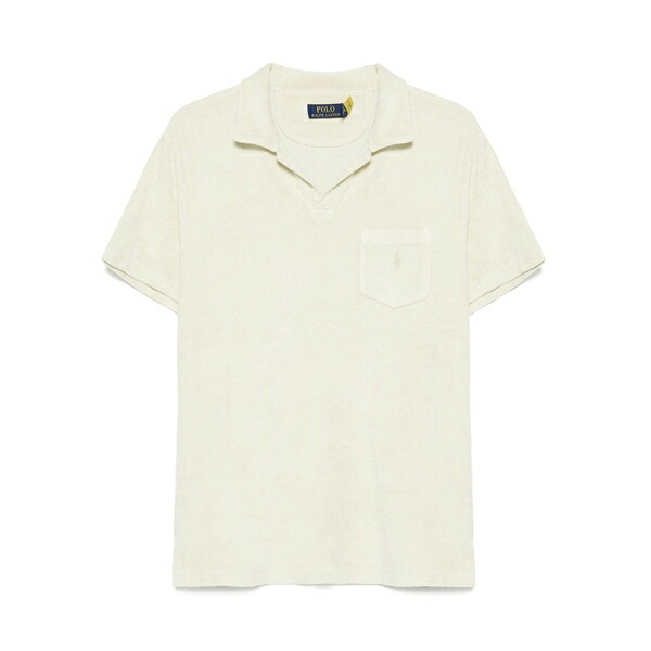 ラルフローレン メンズ Tシャツ トップス Johnny-collar t-shirt Neutrals|asty