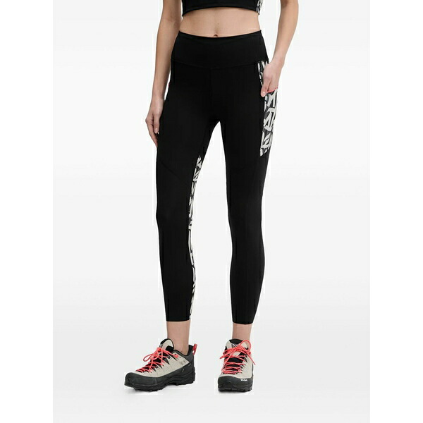 ダイナフィット レディース レギンス ボトムス Logo-print leggings Black|asty