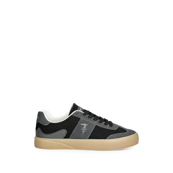 トラサルディ レディース スニーカー シューズ Panelled lace-up sneakers Black｜asty