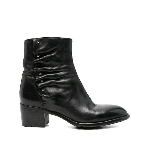 レマルゴ レディース ブーツ シューズ 50mm zipped ruched ankle boots Black｜asty