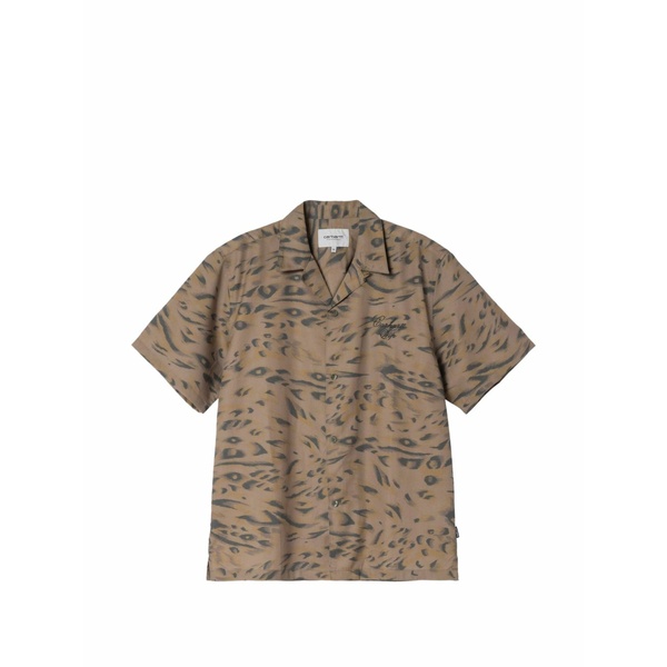 カーハート メンズ シャツ トップス Travon duck-feather-print shirt Neutrals|asty