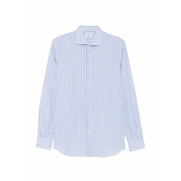 マッザレッリ メンズ シャツ トップス Vertical-stripe shirt Blue|asty