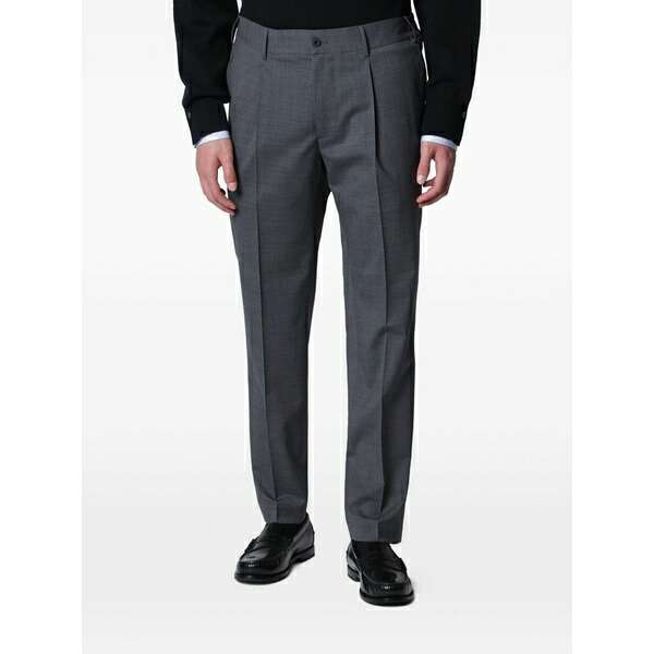 サンタニエロ メンズ カジュアルパンツ ボトムス Irno pleated trousers Grey｜asty
