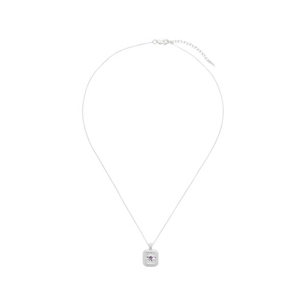 ミッソマ レディース ネックレス・チョーカー・ペンダントトップ アクセサリー Birthstone amethyst star-pendant necklace Silver｜asty