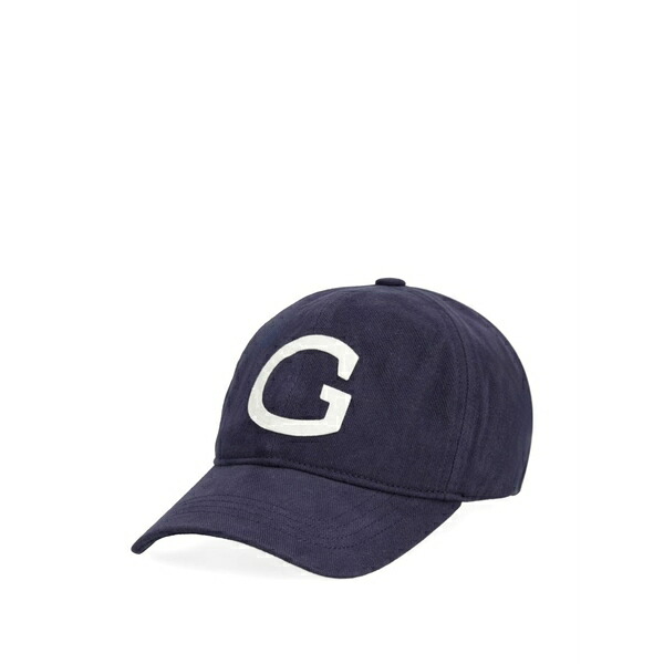 ガント メンズ 帽子 アクセサリー Logo-patch baseball cap Blue|asty