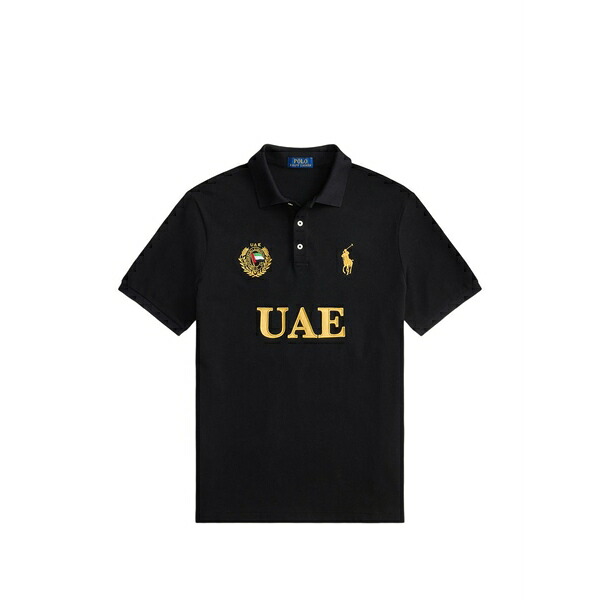 ラルフローレン メンズ ポロシャツ トップス Uae embroidered-logo polo shirt Black|asty