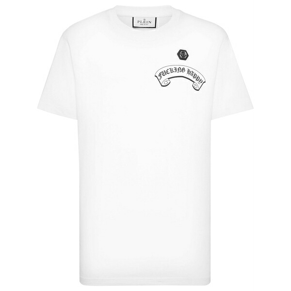フィリッププレイン メンズ Tシャツ トップス Smile t-shirt White｜asty