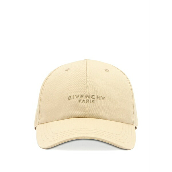 ジバンシー メンズ 帽子 アクセサリー Logo-embroidered cap Neutrals｜asty