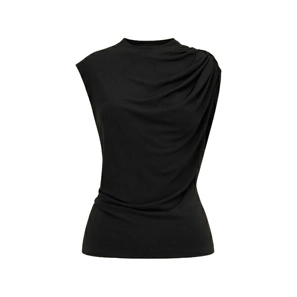 カルトガイア レディース カットソー トップス Celene draped top Black｜asty
