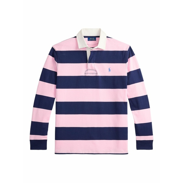 ラルフローレン メンズ パーカー・スウェットシャツ アウター Striped long-sleeved polo shirt Blue｜asty