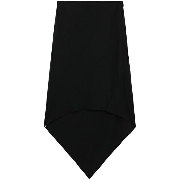 ヘルムート ラング レディース スカート ボトムス Asymmetric wool midi skirt Black|asty