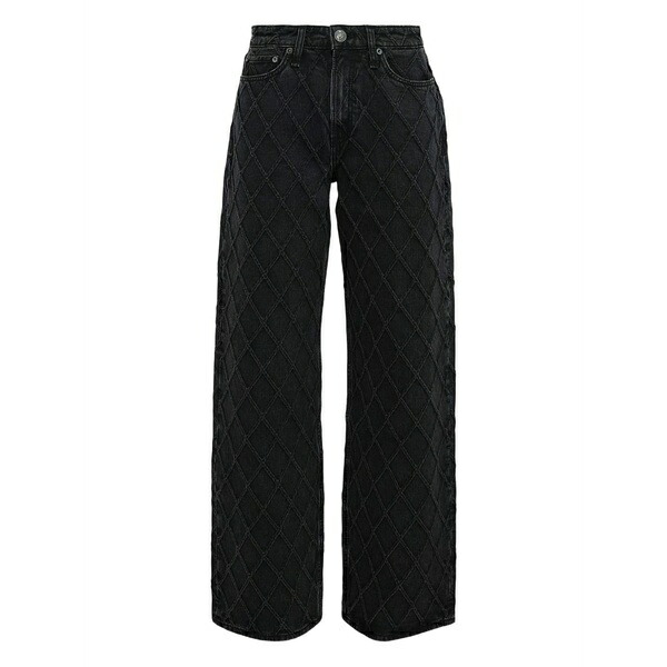 ラグアンドボーン レディース デニムパンツ ボトムス Quilted-design jeans Black|asty