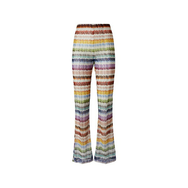 ミッソーニ レディース カジュアルパンツ ボトムス Zigzag-knit trousers Yellow|asty