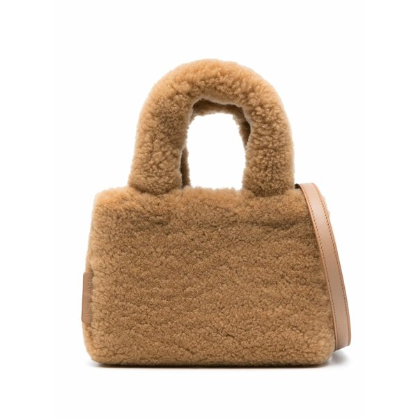 アミナモアディ レディース トートバッグ バッグ Amini giuly shearling tote bag Brown|asty