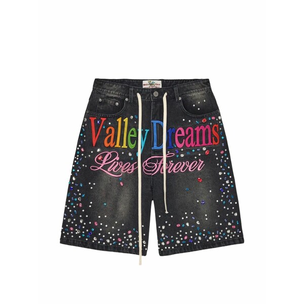 ベール メンズ カジュアルパンツ ボトムス Ice cream denim shorts Black|asty