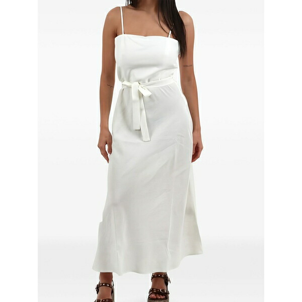 マレーラ レディース ワンピース トップス Belted spaghetti-strap dress White｜asty