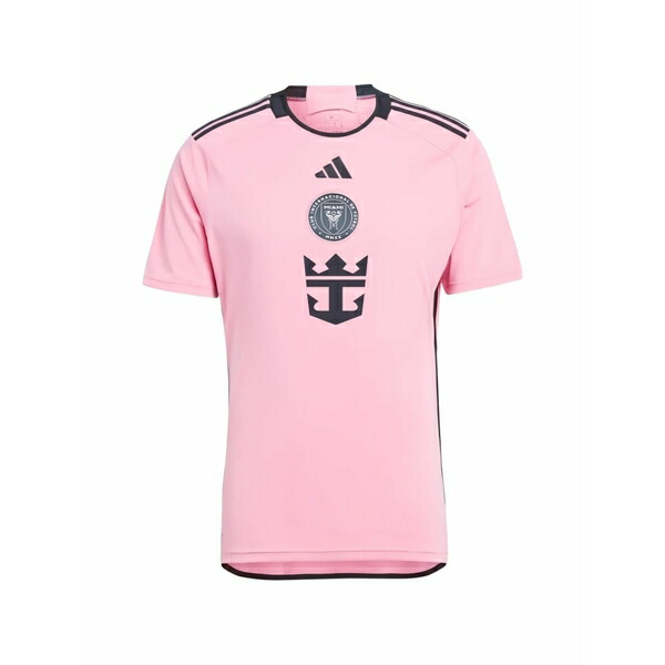 アディダス メンズ Tシャツ トップス Inter miami cf logo-print t-shirt Pink|asty