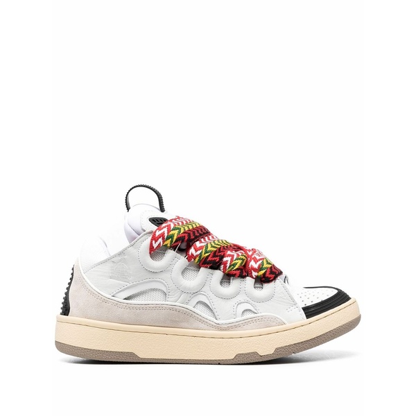 ランバン レディース スニーカー シューズ Curb lace-up sneakers White|asty