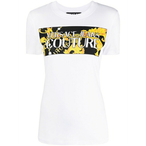 ベルサーチ レディース Tシャツ トップス Logo-print t-shirt White｜asty