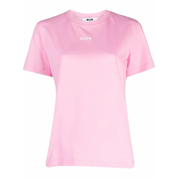 MSGM エムエスジイエム Tシャツ トップス レディース Micro Logo T-shirt PINK