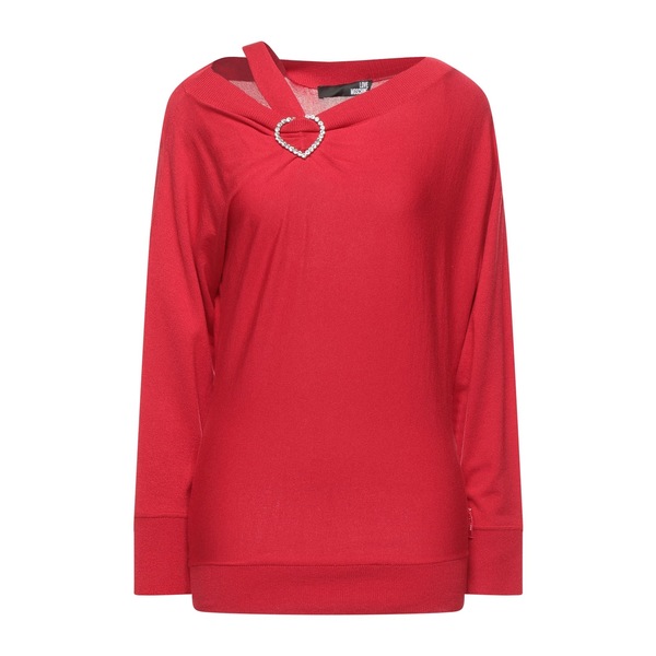 【貨物輸送無料】 モスキーノ レディース 編み物\u0026プルオーバー アウター Sweaters Red