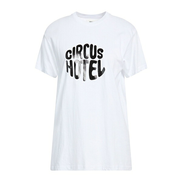 【貨物輸送無料】 サーカス・泊まり レディース ティーシャツ トップス T-shirts White