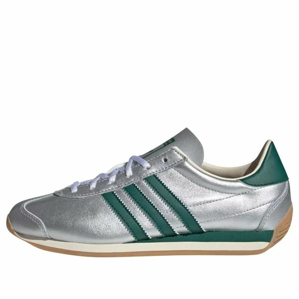 adidas アディダス レディース スニーカー Silver Metallic/Collegiate Green/Cream White 【(WMNS) adidas Country OG \u0027Silver Metallic Green\u0027 IE8412】  大きさ US_6(23.0糎)